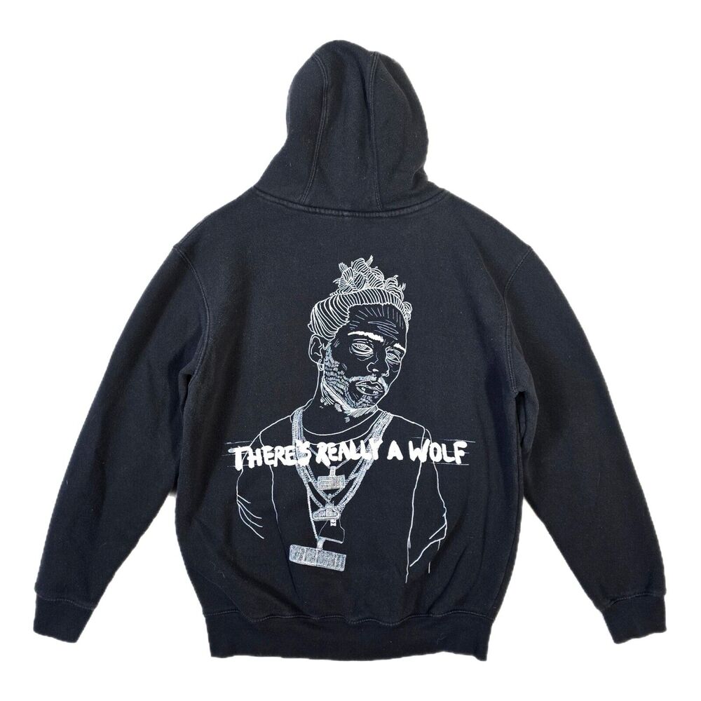 Russ Black Hoodie with Graphic Design
